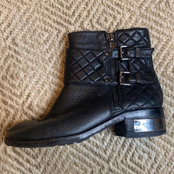 Vince Camuto Black Leather Booties - Picture 3 of 12